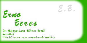 erno beres business card